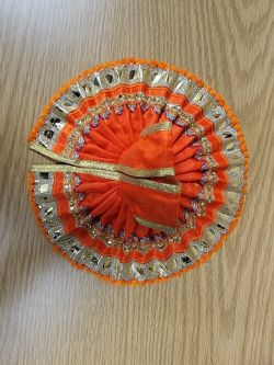 Orange Colored Deity dress for 3.75 to 4 inch Laddu Gopal